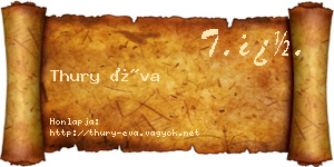 Thury Éva névjegykártya