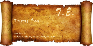 Thury Éva névjegykártya
